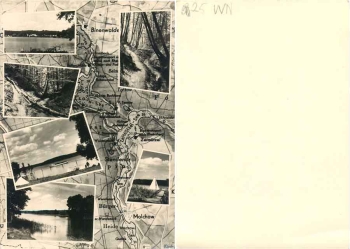 16818 Neuruppin Binenwalde Mehrbildkarte mit Landkarte Druckvorlage *1963 