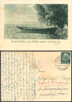 Birkach über Hohenheim Landpoststempel auf AK o 18.8.1936