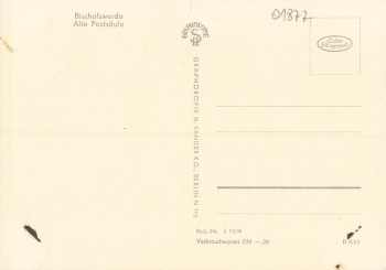 01877 Bischofswerda alte Postsäule * 1963