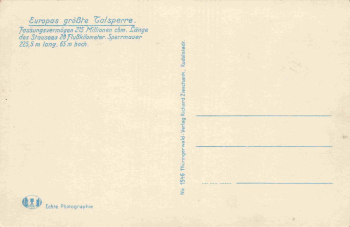 Bleilochtalsperre Staumauer * um 1930