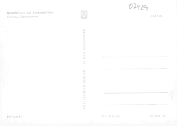 Bockschmiede Sitzendorf Thüringer Wald  * 1974