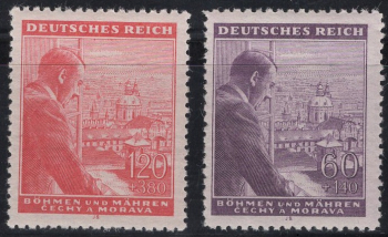 Böhmen und Mähren Michel 126-127 ** postfrisch 54. Geburtstag Adolf Hitler