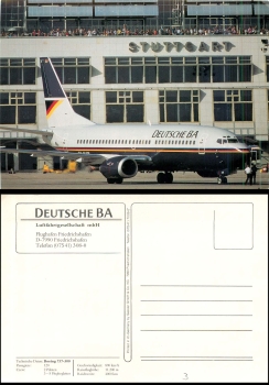 Boeing 737-300 Deutsche BA Düsenflugzeug in Stuttgart