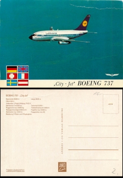 Lufthansa airplane Boeing 737 * around 1970