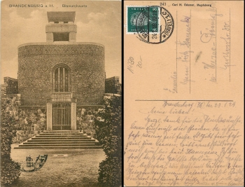 Brandeburg Bismarckwarte o 24.1.1929
