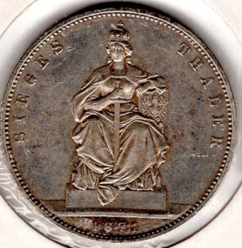 Brandenburg-Prussia 1871 Victory Thaler A Wilhelm I