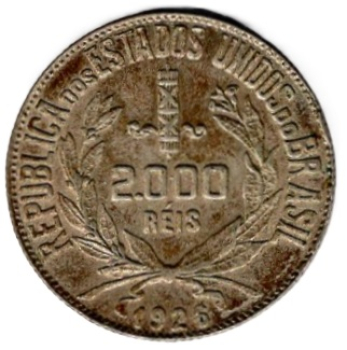 Brasilien 2000 Reis 1926 Freiheitskopf