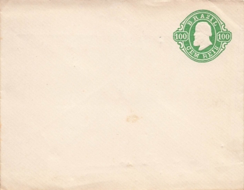 Brazil Cem Reis postal stationery envelope around 1890 *