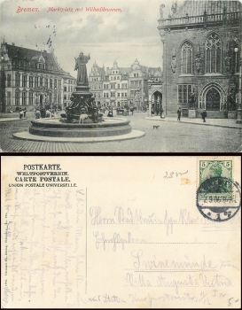 Bremen Marktplatz mit Wilhadibrunnen o 2.9.1906