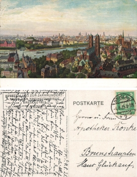Breslau Silesia Centenary of the Wars of Liberation 1913 Postcard No. 15 Wroclaw o 1925