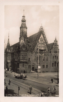 Breslau Rathaus am Ring Schlesien Wrocław o 1942