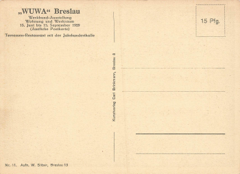 Breslau Jahrhunderthalle WUWA Werksbund-Ausstellung Schlesien Wrocław * 1929