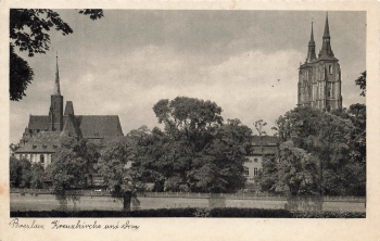 Breslau Kreuzkirche und Dom Schlesien Wrocław o 1941