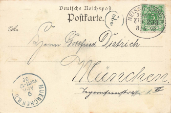 Breslau Schlesien Wrocław Bahnpoststempel Neisse-Oppeln Zug 233 o 1898