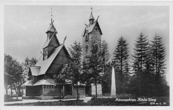 Brueckenberg Riesengebirge Kirche Wang Schlesien Bierutowice * um 1910