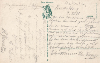 Brückenberg Riesengebirge Kirche Wang Schlesien Bierutowice gebraucht 1911