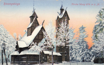 Brueckenberg Riesengebirge Kirche Wang Schlesien Bierutowice * um 1910