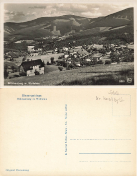 Brueckenberg mit Wolfshau Riesengebirge Schlesien Bierutowice Wilcza Poreba * um 1930