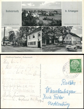 Bubenreuth Gasthaus Sperber Buebnruthia o 27.7.1954