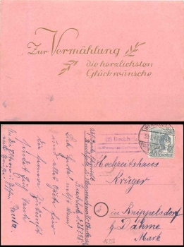 15345 Bucholz (2) above Werneuchen (Kr. Oberbarnim) rural postmark on postcard o 30.3.1948