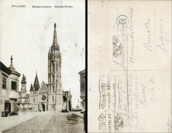 Budapest, Mathias-Kirche o 19.10.1922