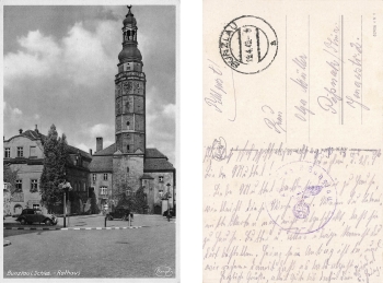 Bunzlau Silesia Town Hall Boleslawiec Field Post Reserve Hospital 1943