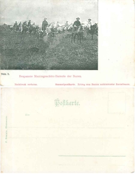 Buren covered Maxim gun battery * around 1900