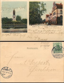 Burg bei Magdeburg Bahhofsallee o 28.4.1904