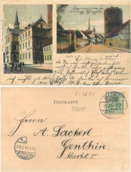 39288 Burg bei Magdeburg Rathaus, Berliner Tor o 19.4.1904