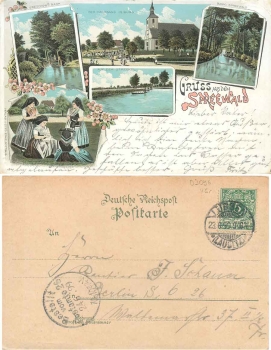 03096 Burg Spreewald Farblitho o 23.6.1899