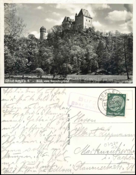07924 Burgk via Schleiz country postmark o 27.8.1938