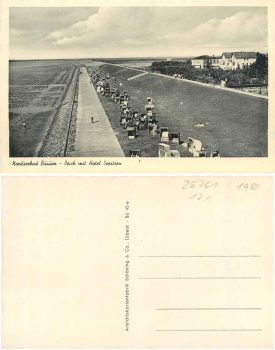 25761 Busum Deich mit Hotel Seestern * ca. 1940