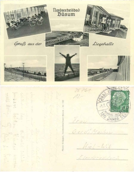 25761 Busum Nordseeheilbad Liegehalle o 1.7.1957