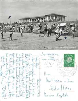 25761 Busum Strandleben Liegehalle o 4.9.1961