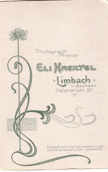 Hochzeitspaar Limbach-Oberfrohna Cabinet Foto 16,5 x 10,8 cm um 1900