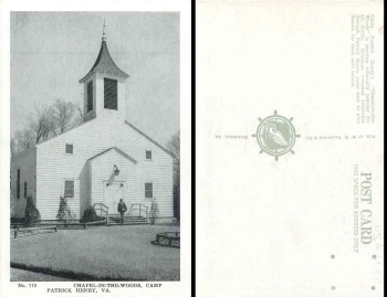 Camp Patrick Henry VA, Chapel-In-The-Woods *ca. 1940