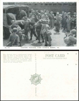 Camp Patrick Henry Virginia Loading Baggage *ca. 1940