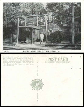 Campt Patrick Henry Virginia Headquarters *ca. 1940