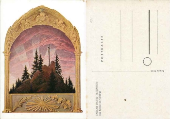 Kreuz im Gebirge Künstlerkarte, Caspar David Friedrich * ca. 1950