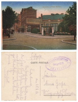 Charleroi Theater Censorship Stamp Checked Charleroi Monitoring Office September 28, 1916
