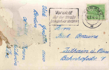 Charlottenburg Berlin Zoo Station, vintage picture postcard, c. 1954