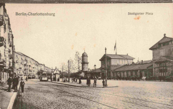 Charlottenburg, Berlin: Stuttgarter Platz with the Charlottenburg urban railway station, c. 1915