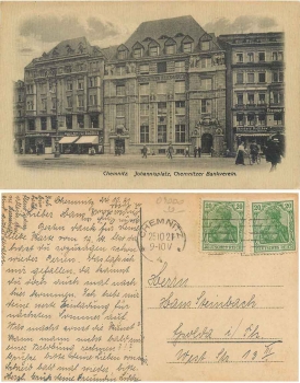 Chemnitz Johannisplatz Chemnitzer Bankverein o 25.10.1921
