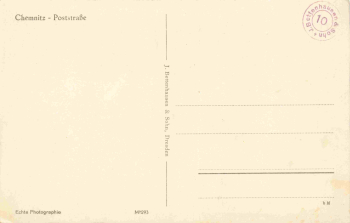 Chemnitz Sachsen Poststrasse mit Strassenbahn * u 1930