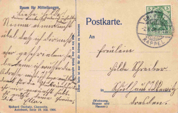 Chemnitz Sachsen Schlossteich o 1906