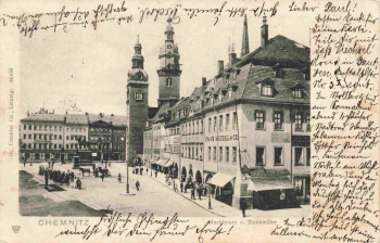 Chemnitz Sachsen Marktplatz o 1904