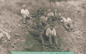 Borna Chemnitz brickworks machinery and workers – authentic photograph, 1926