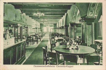 Kappel, Chemnitz: "Zum Reichskanzler" restaurant, interior view, c. 1937