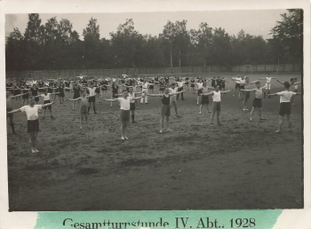 Chemnitz Turnerschaft Gesamtturnstunde IV. Abt. Echtfoto 1928