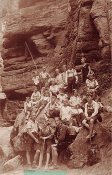 Chemnitz Turnerschaft Kinderpartie IV. Abt. "Sächsische Schweiz" Echtfoto 1928